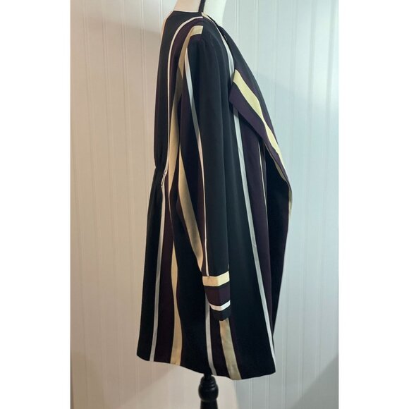 Chicos Womens Striped Open Front Blazer Jacket 2P Polyester - Picture 6 of 16